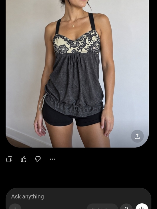 Tops - Lululemon Run Backnon Track Tank Lacefolage  Polar Cream Size 8